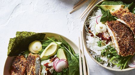 Fish katsu salad bowl