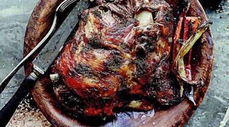 Slow  Cooked  Lamb With  Garlic   Anchovies And  Rosemary