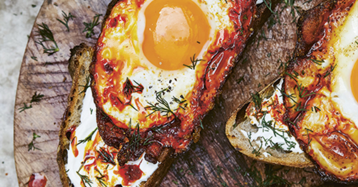 Harissa fried eggs on toast | Food and Travel Magazine