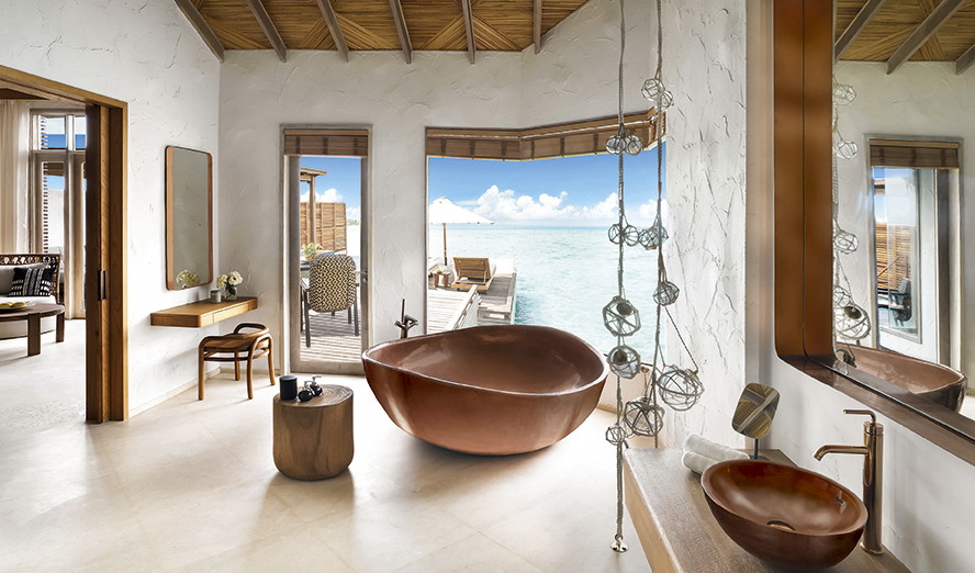 Fairmont Maldives Water Villa Premium Bathroom