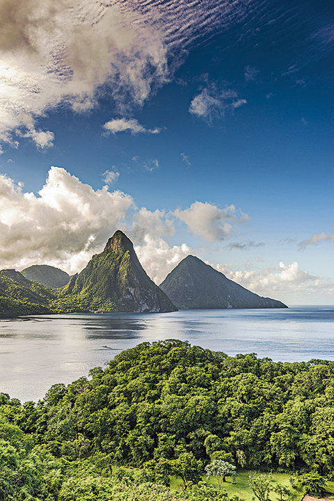 Jade Mountain Resort The Pitons from Jade Mountain 6535