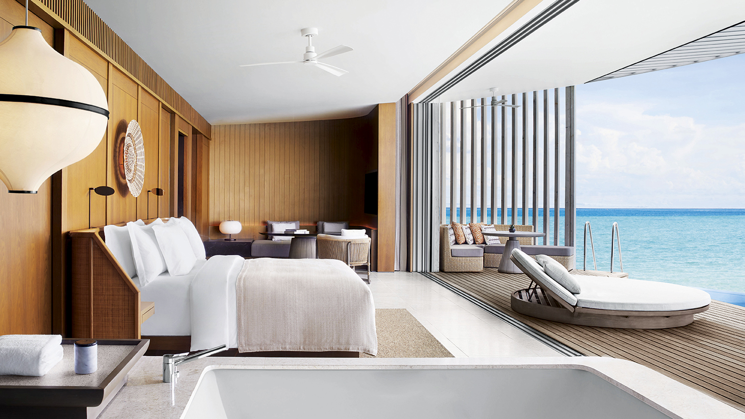 The Ritz Carlton Maldives Fari Islands Ocean Pool Villa Bedroom 1