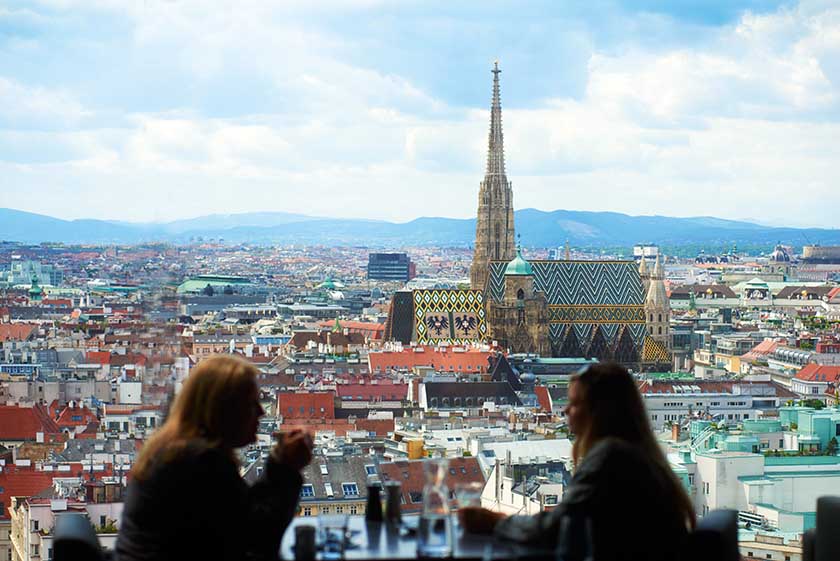 Views From The  Sofitel  Hotel Top Floor Over Looking The Whole Of  Vienna5