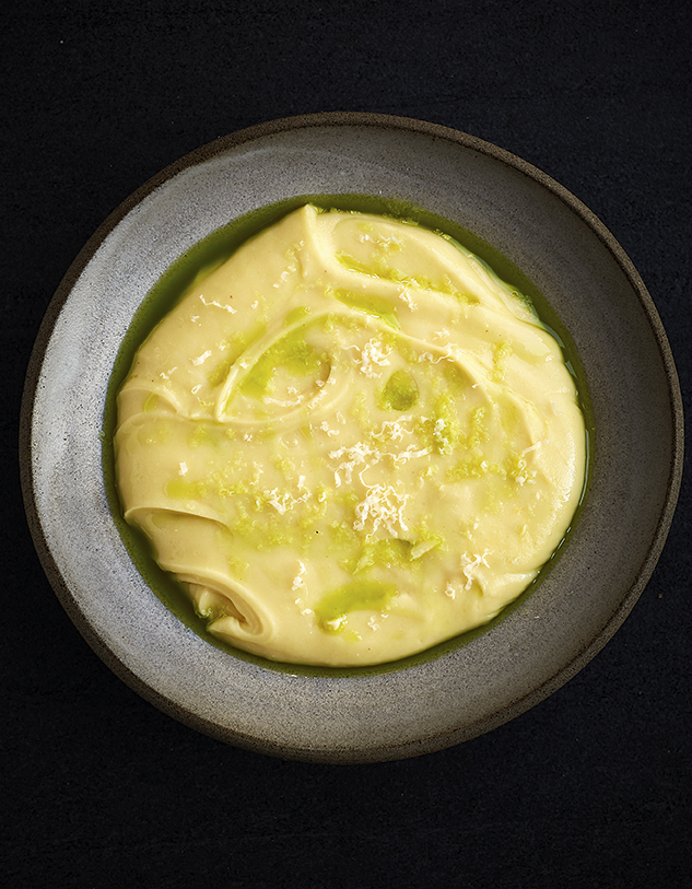 Aligot with Parsley Oil