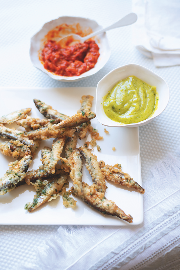 Battered whitebait