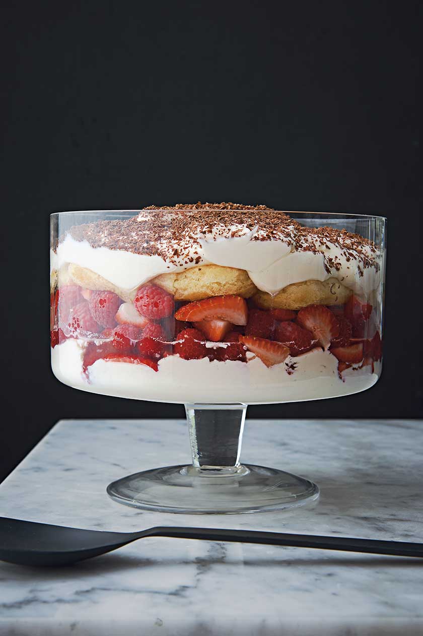 Berry, sauternes and mascarpone trifle