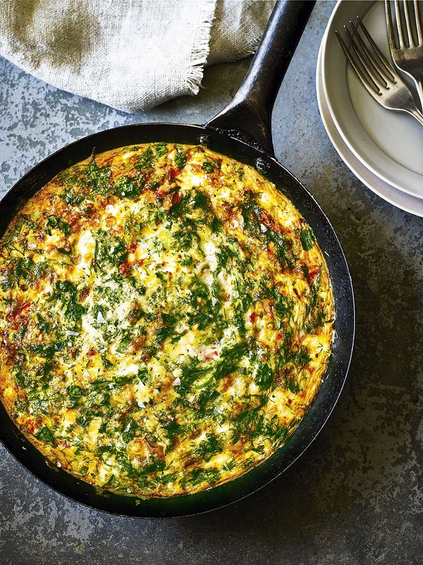 Cheddar and feta frittata with peppers,… | Food and Travel magazine