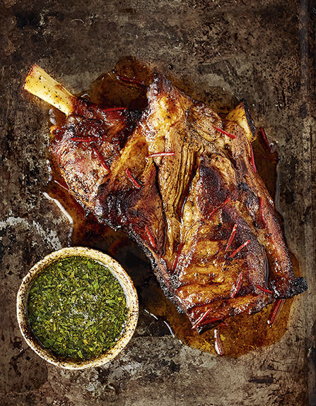 Chilli Marinated Lamb Shoulder w Mint Jelly