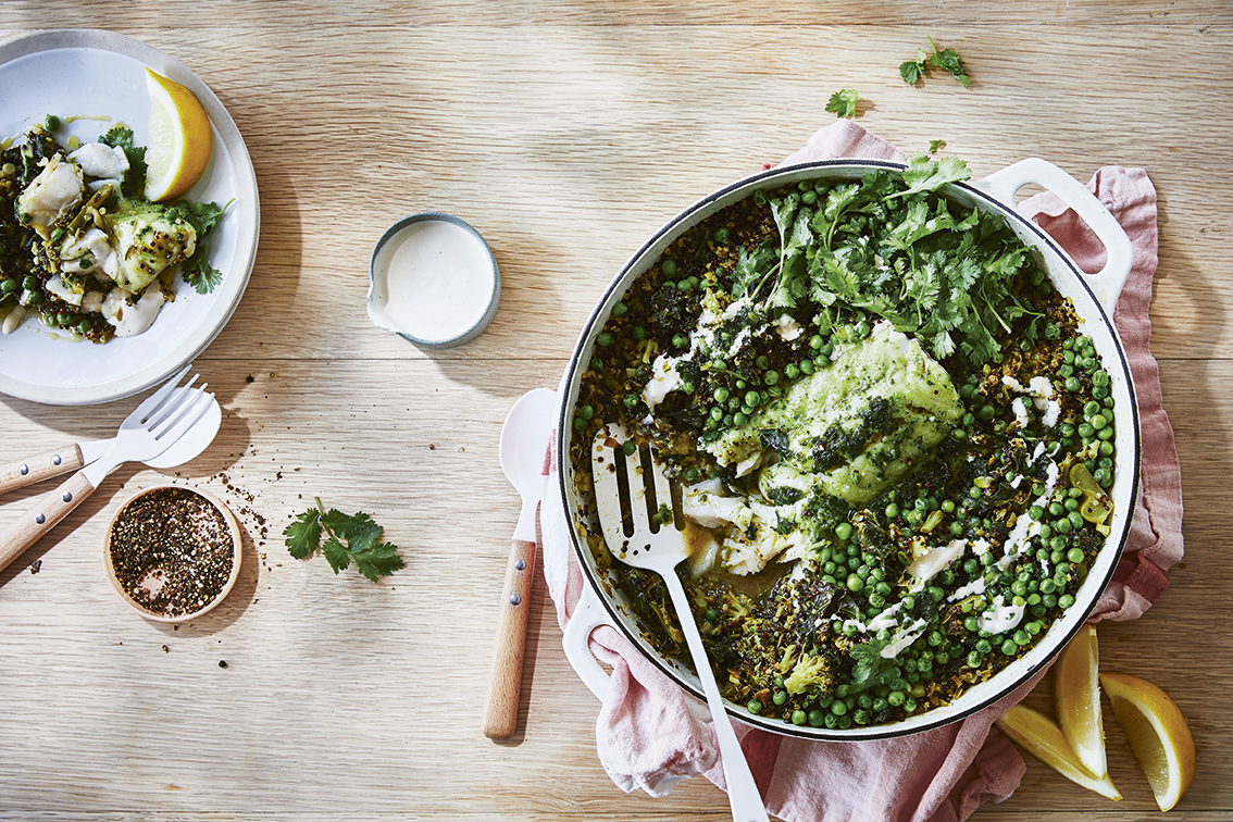 Green shakshuka