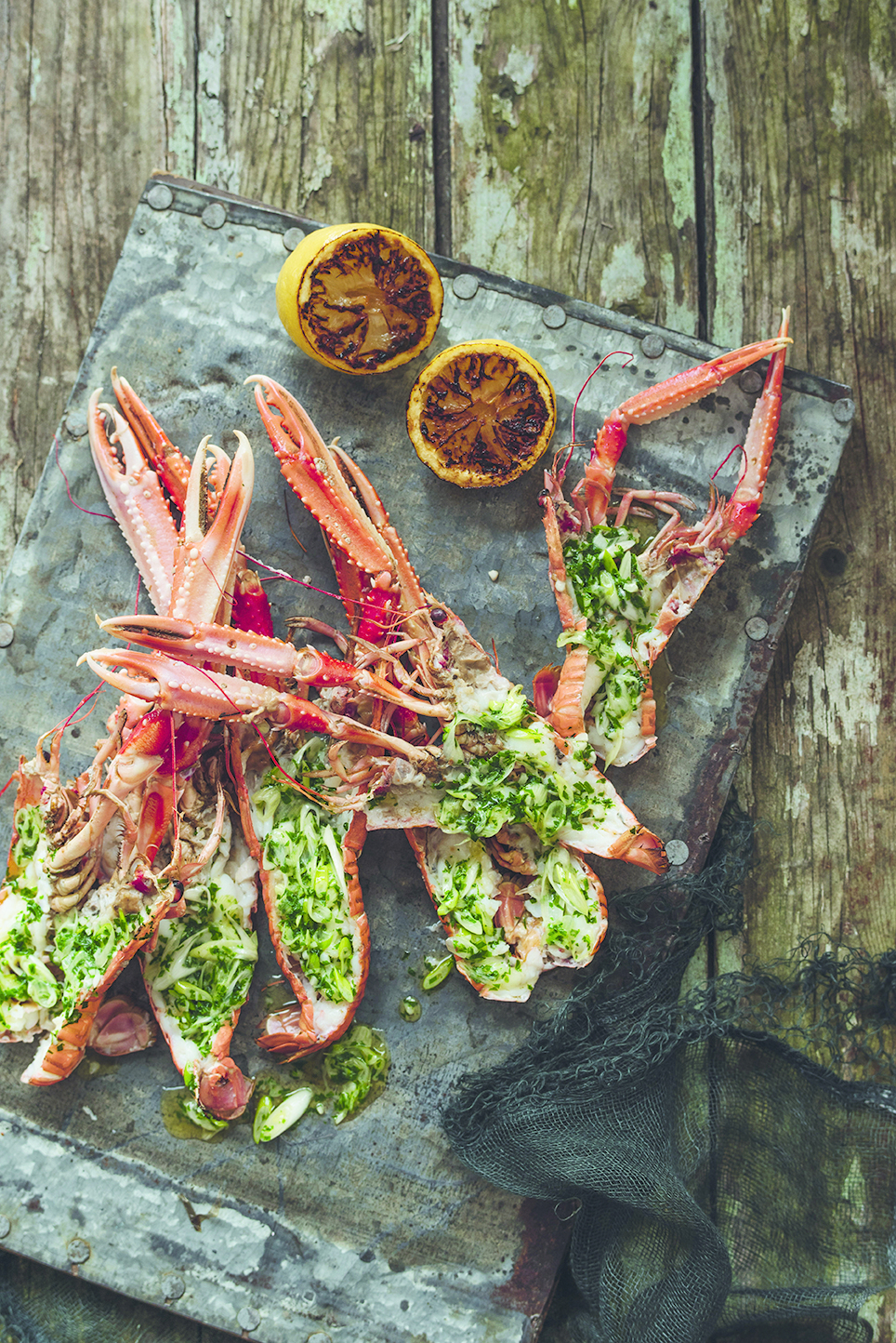 Langoustine Grilled With Garlic And Parsley Buttertom Kitchin Fish Shellfish 164