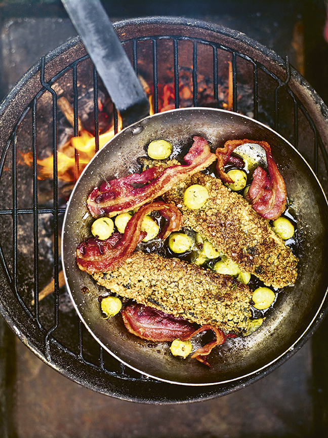 Mackerel in oats