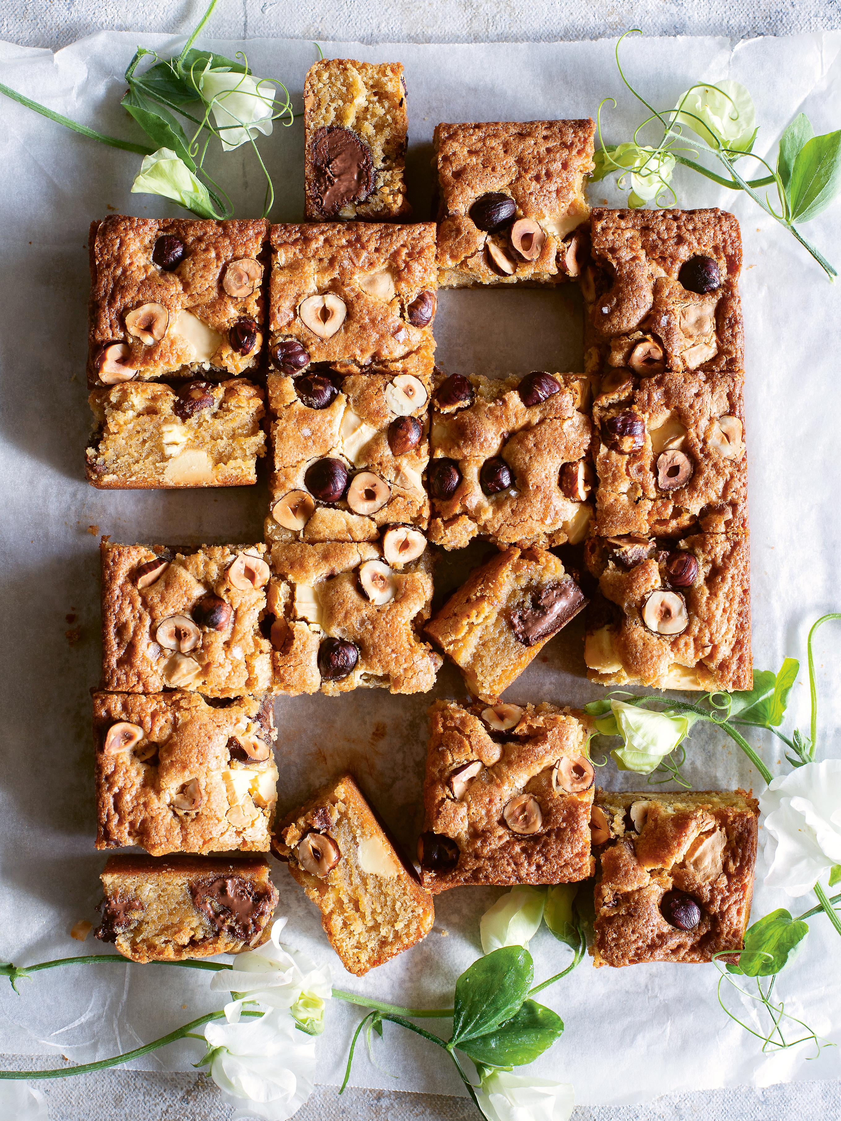 Malted Hazelnut Blondies