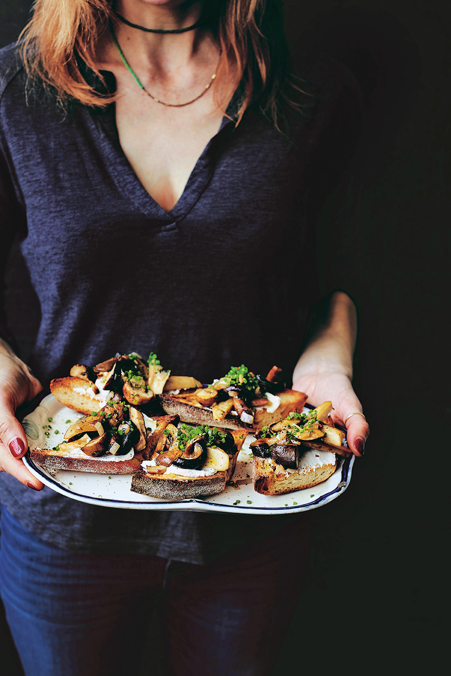 Mushroom and Goat Cheese Toasts copy