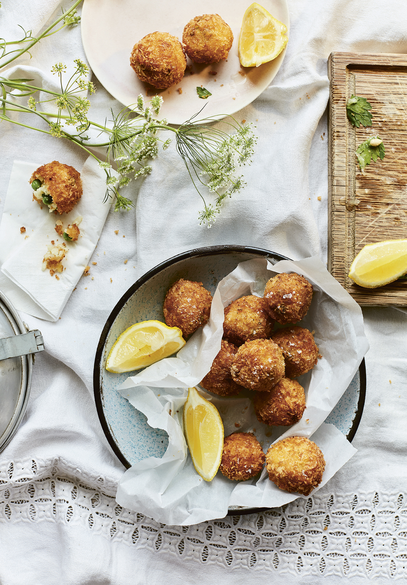 PEA TARRAGON MASCARPONE ARANCINI