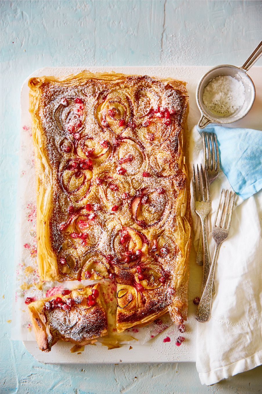 Peach And Pomegrante Filo Tart With Orange Flower Water 2
