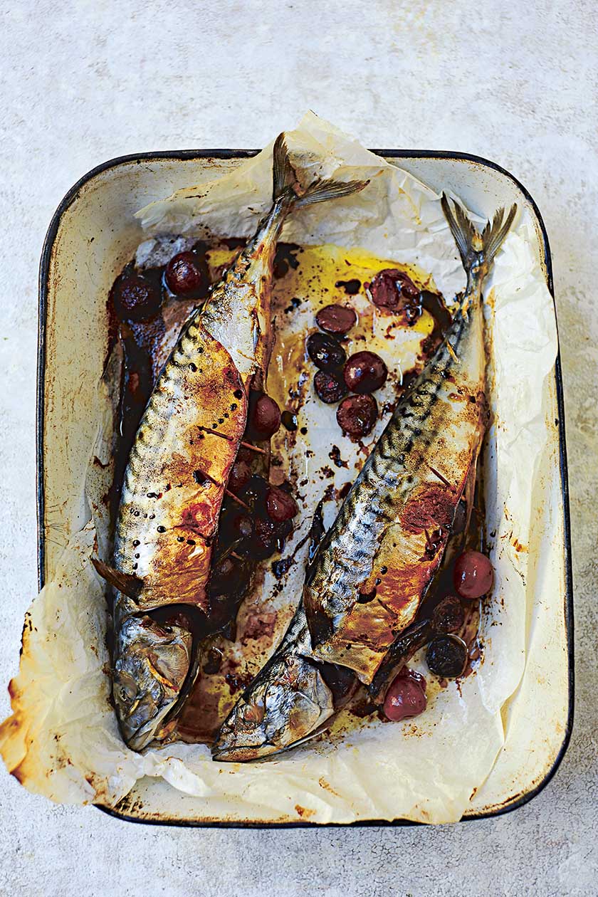 Baked mackerel with wild cherries | Food and Travel Magazine