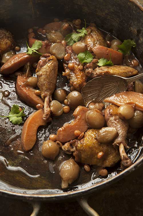 Guinea fowl and quince tagine