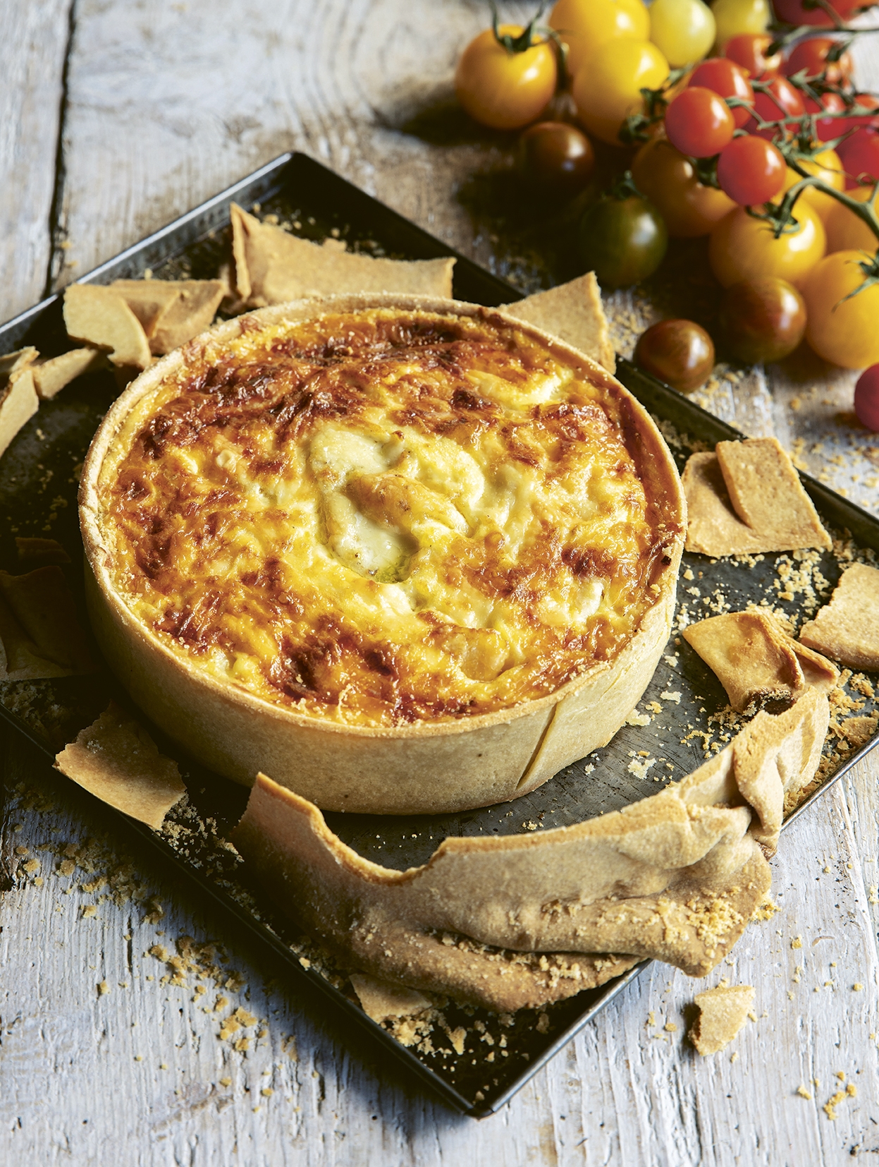 SMOKED HADDOCK AND JERSEY ROYAL QUICHE