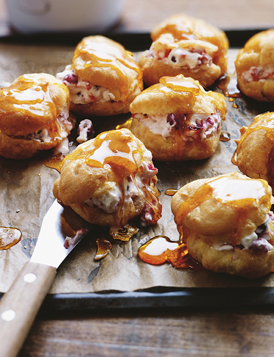 Summer berry cream puffs