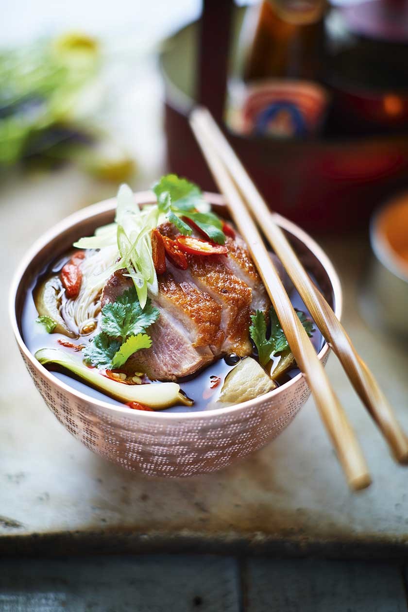 Tr Duck Noodle Soup With Gogi Berries Mulli Soy Pak Choi 1129