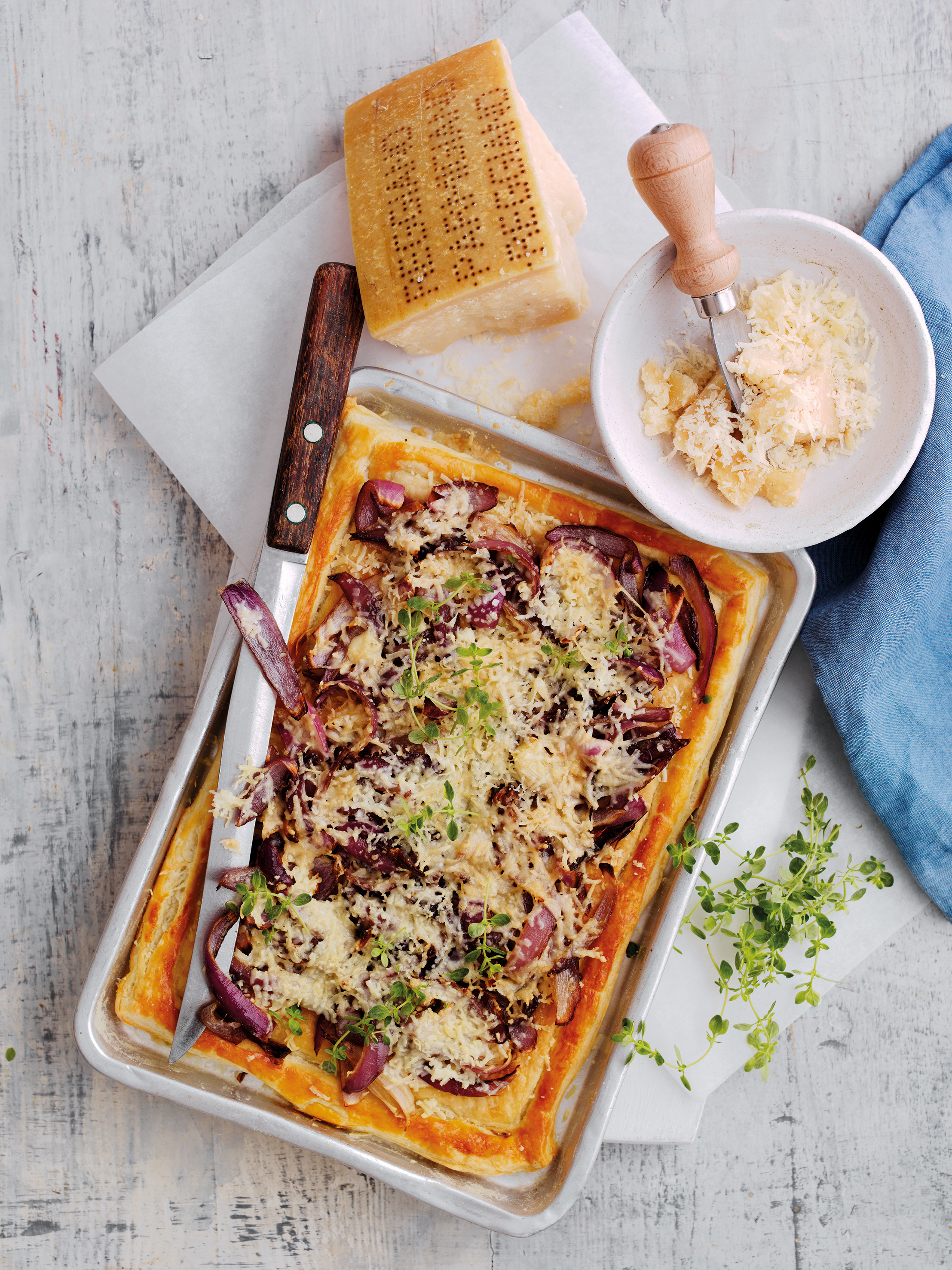 WEB Red onion thyme parmesan tart