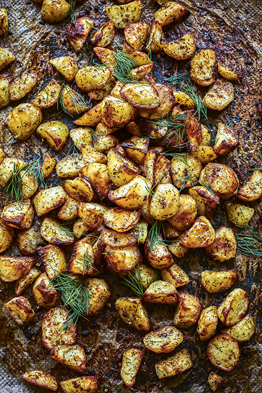 WEB Potatoes with Dill and Garlic