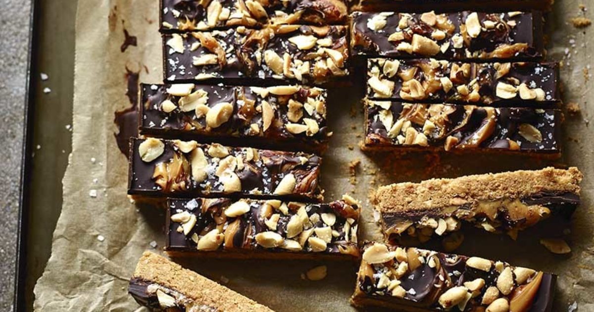 Salted caramel peanut bars Food and Travel Magazine