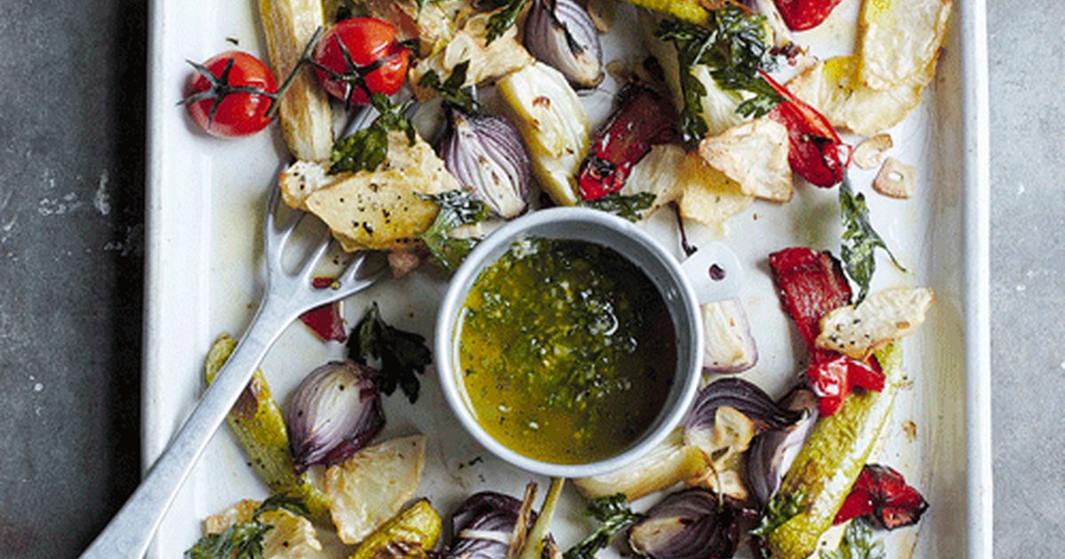 Food and Travel Magazine | Tray-roasted vegetables and crispy parsley…