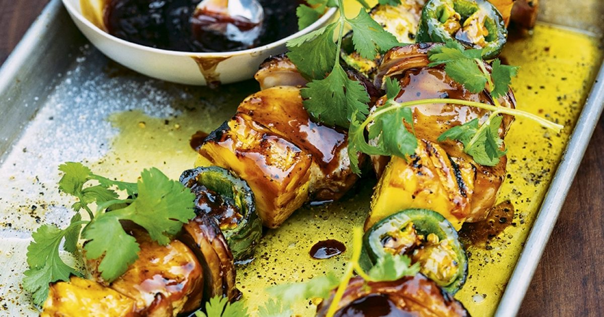 Food and Travel Magazine | Kālua pork and pineapple skewers