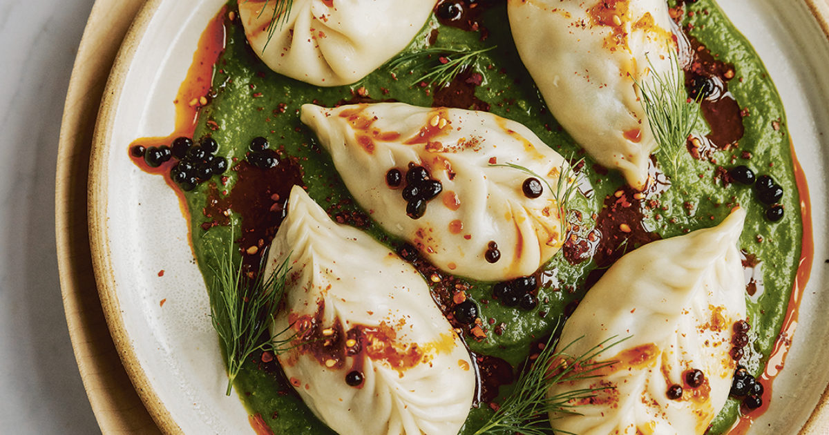 Lamb and fennel dumplings with green sauce Food and Travel magazine