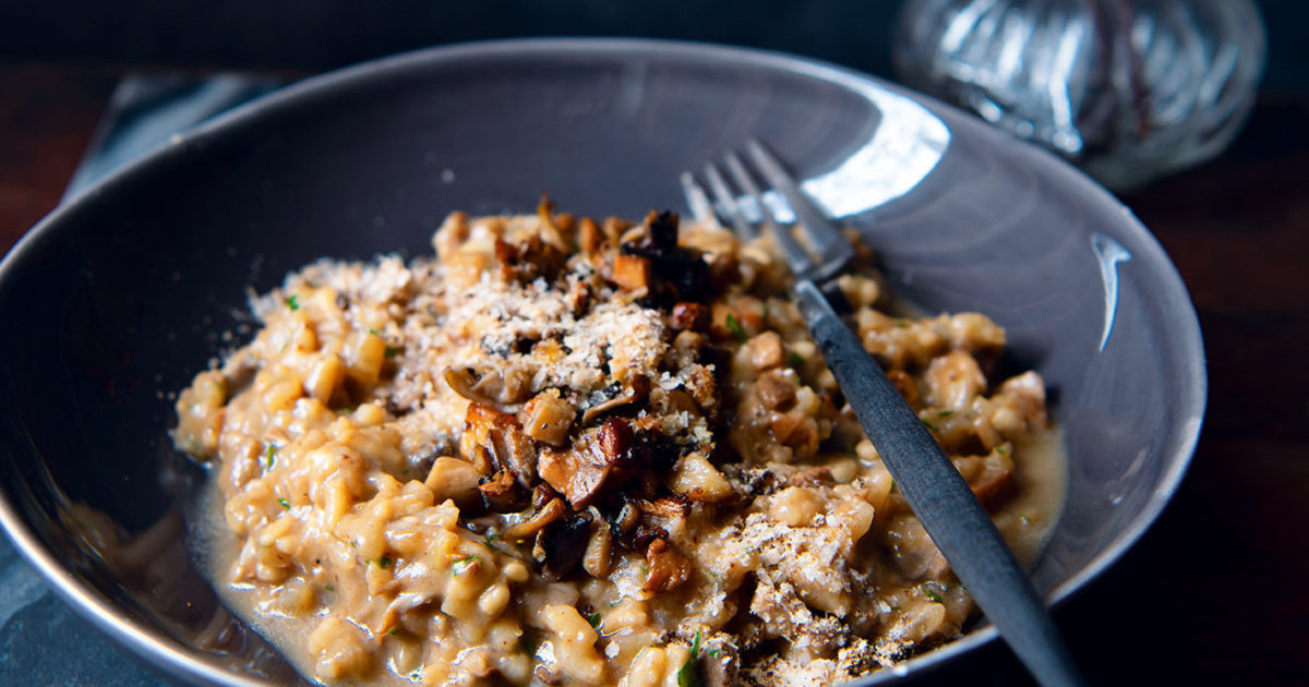 Food and Travel Magazine | Mushroom and black garlic risotto