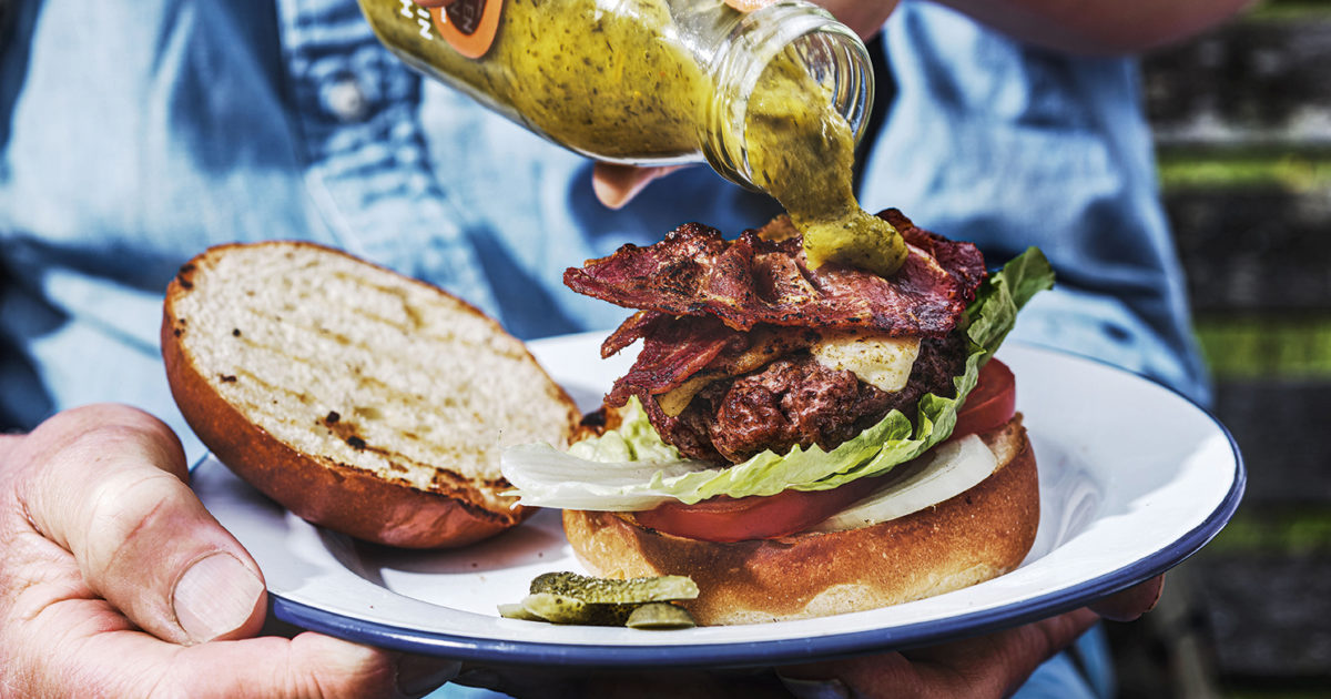 Bone marrow beef burgers Food and Travel magazine