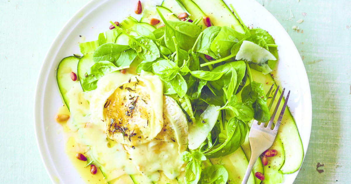 Food and Travel Magazine | Carpaccio of courgette, melted goat’s…