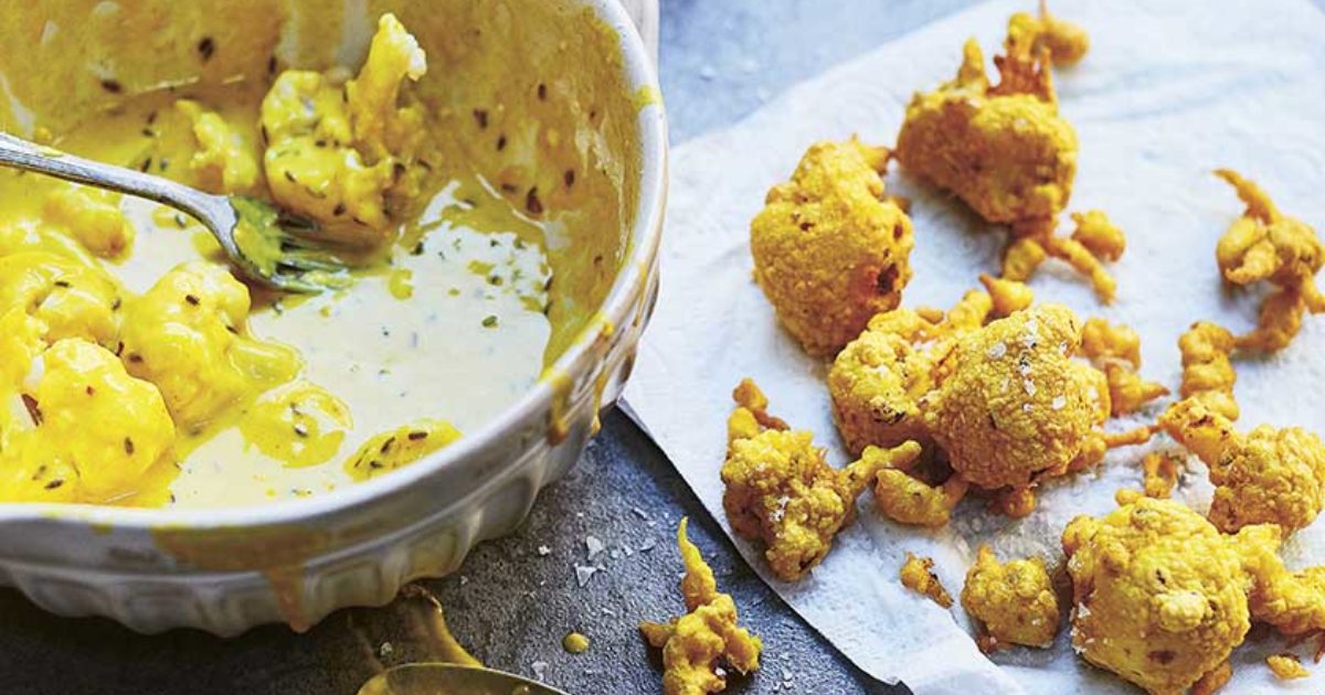 Cauliflower, cumin and turmeric fritters Food and Travel magazine
