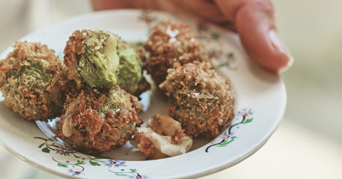 Cheesestuffed fried olives Food and Travel Magazine