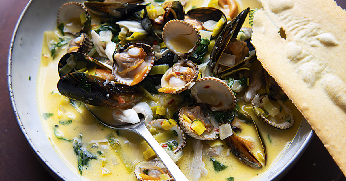 Food and Travel Magazine | Welsh seafood chowder with spelt and…