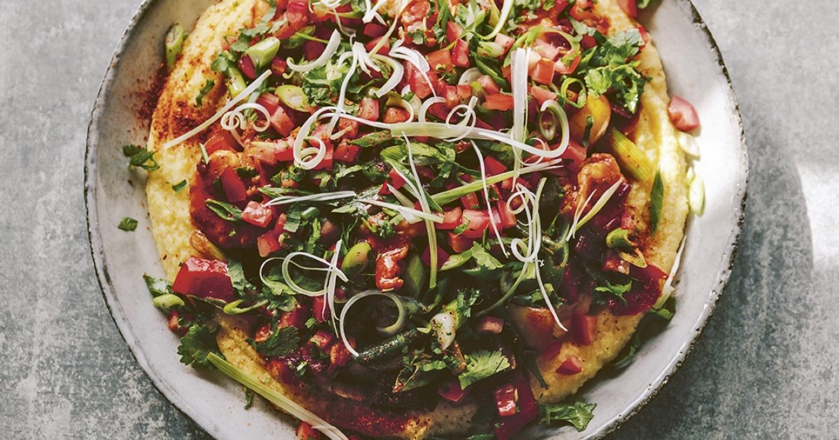 Food and Travel Magazine | Chilli prawns and coriander polenta