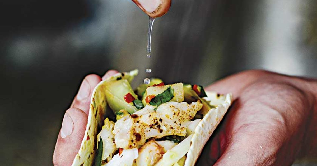 Fish tacos with fruit salsa Food and Travel magazine