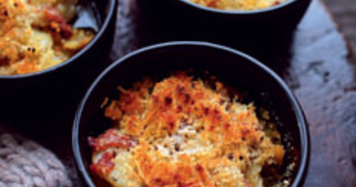 Jerusalem artichoke and smoked bacon gratin Food and Travel magazine