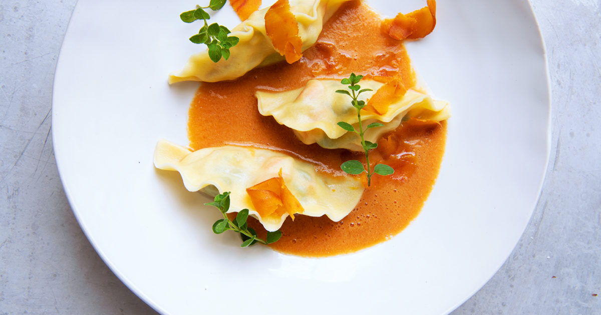 Food and Travel Magazine | Langoustine and samphire ravioli with…