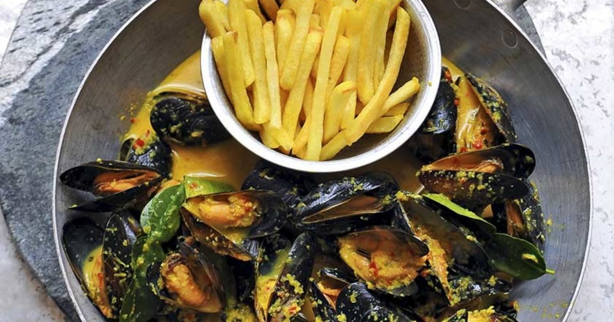 Vietnamese yellow curried mussels with… Food and Travel magazine