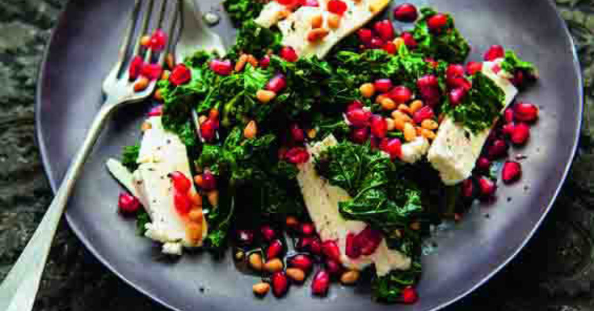 Warm salad of curly kale, feta,… Food and Travel Magazine