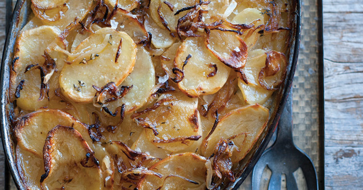 Potato and onion gratin Food and Travel magazine