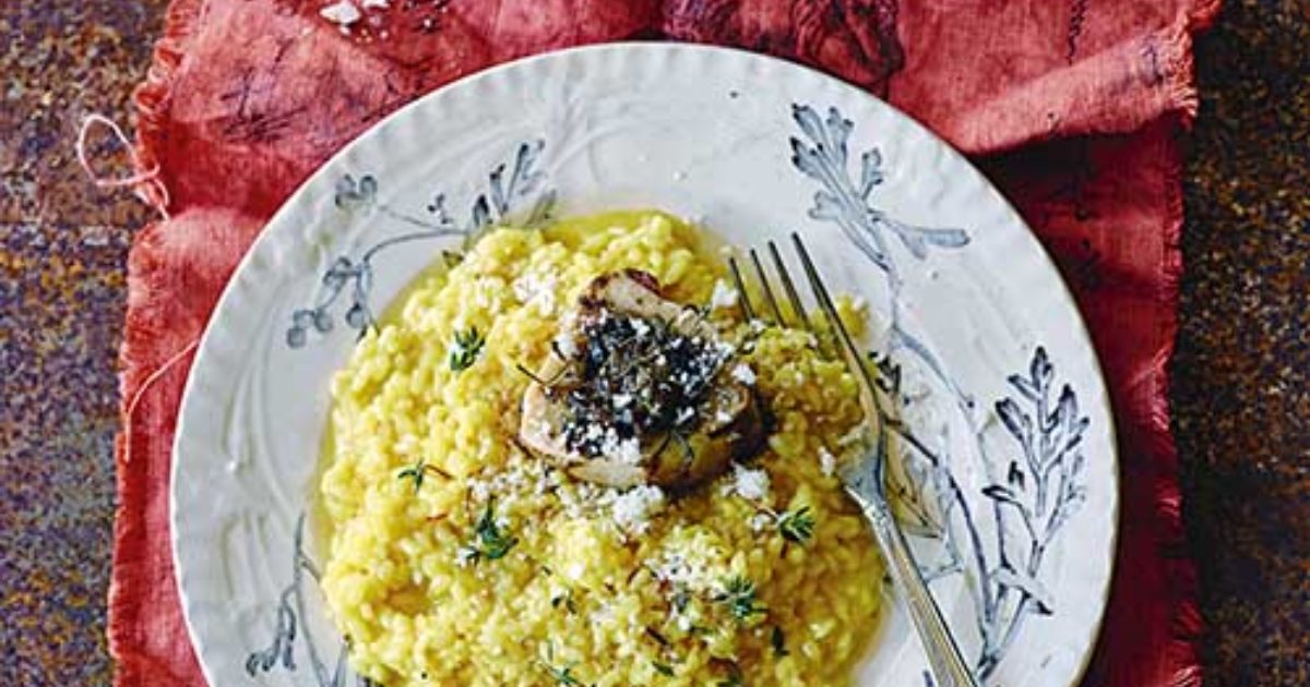Risotto Milanese with marrowbone Food and Travel magazine