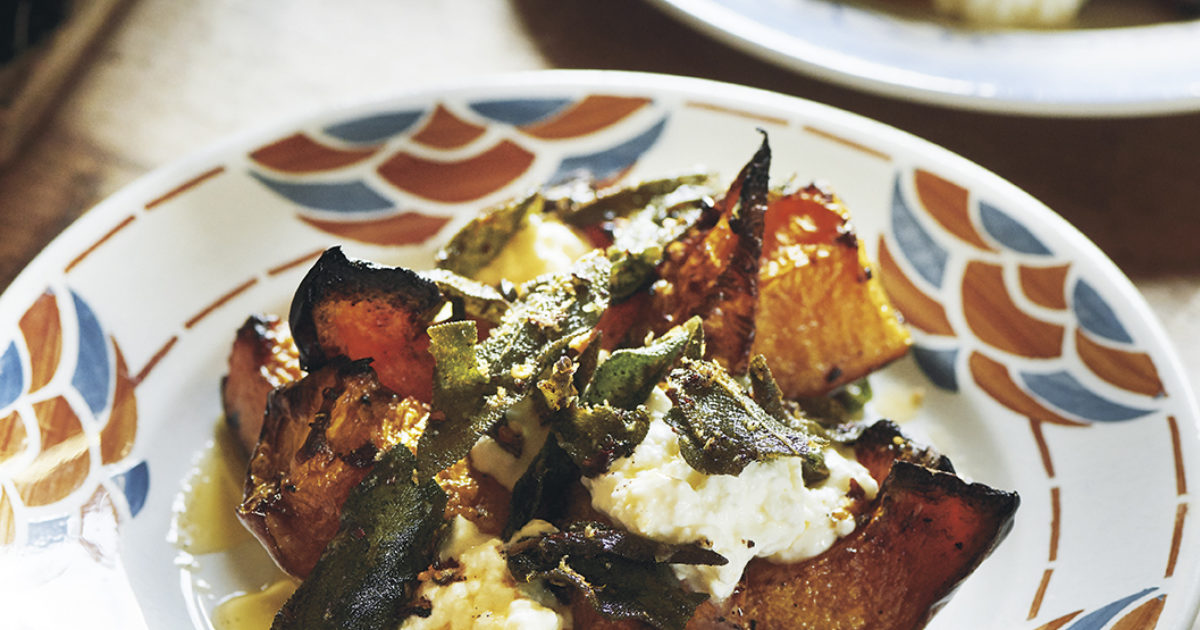 Roast crown prince squash with ricotta and… Food and Travel magazine