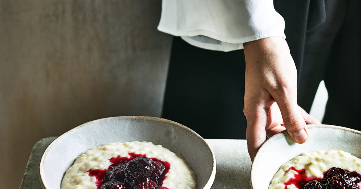 Celeriac rice pudding with bramble compote Food and Travel Magazine