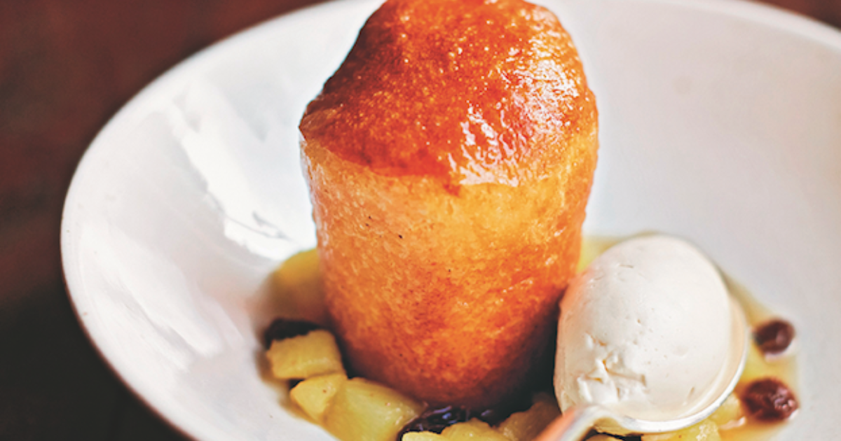 Rum baba with pineapple, raisins and… Food and Travel Magazine