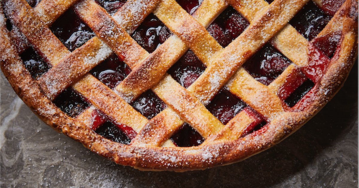 Food and Travel Magazine | Lattice-topped cherry and strawberry pie