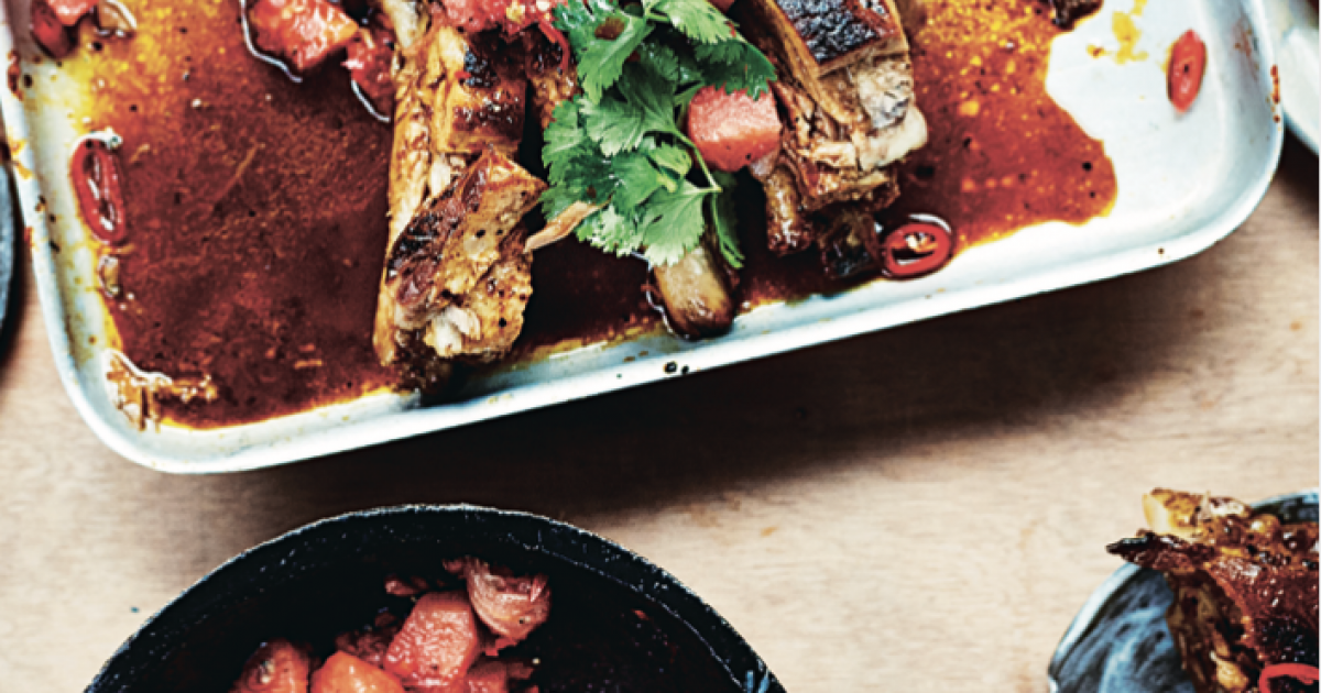 Food and Travel Magazine | Pork ribs with pickled watermelon