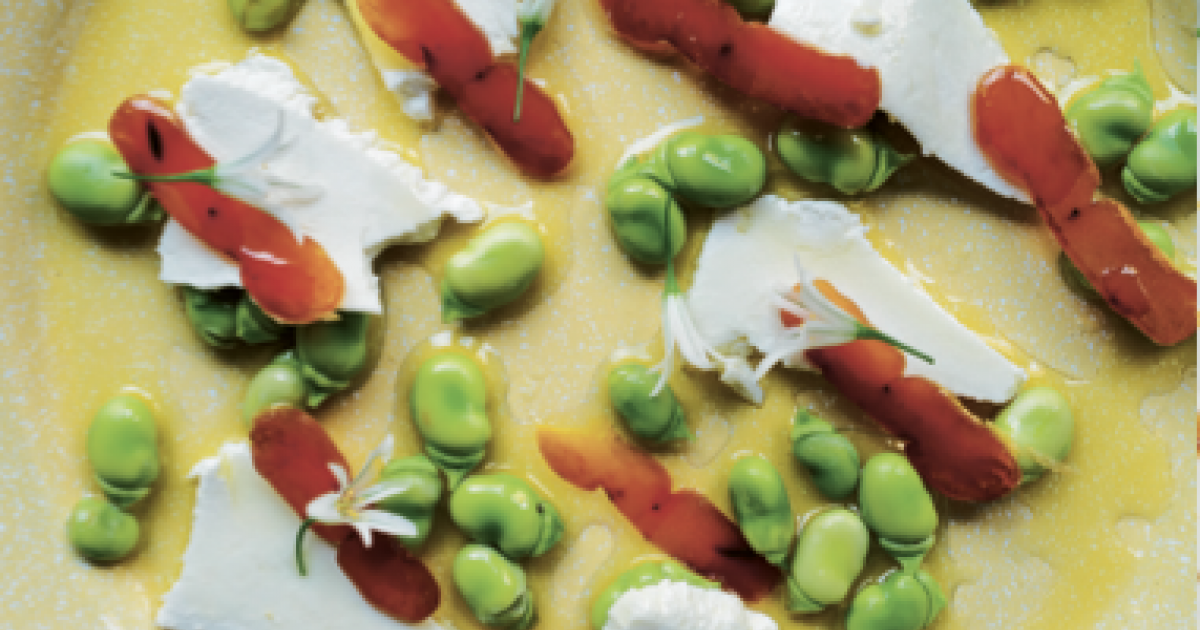 Food and Travel Magazine | Broad beans, bottarga and ricotta